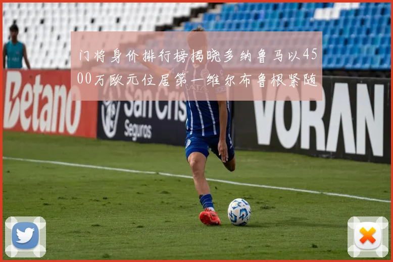 门将身价排行榜揭晓多纳鲁马以4500万欧元位居第一维尔布鲁根紧随其后